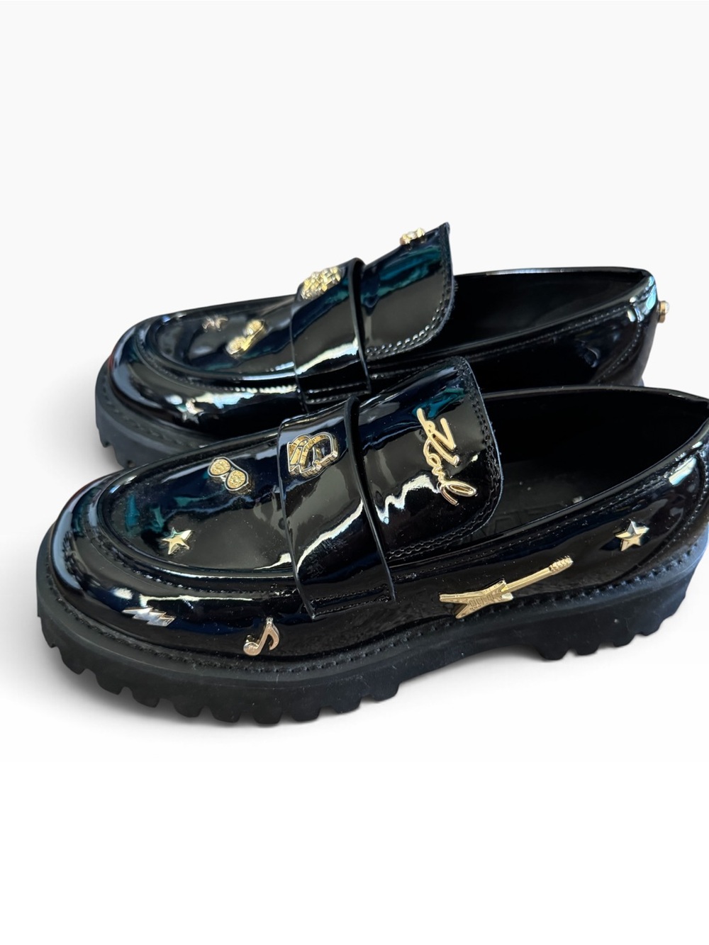 Karl Lagerfeld Paris Gaston Rocker Almond Toe Lug Loafers